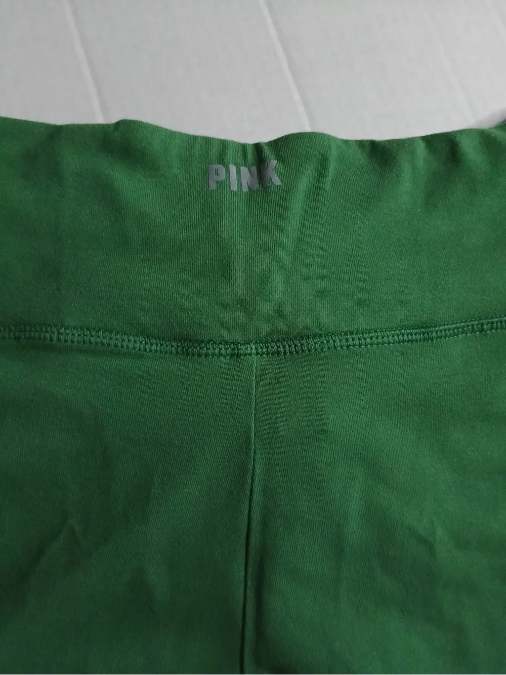 PINK Victoria's Secret Green Ribbed Waistband Leggings - Picture 7 of 7